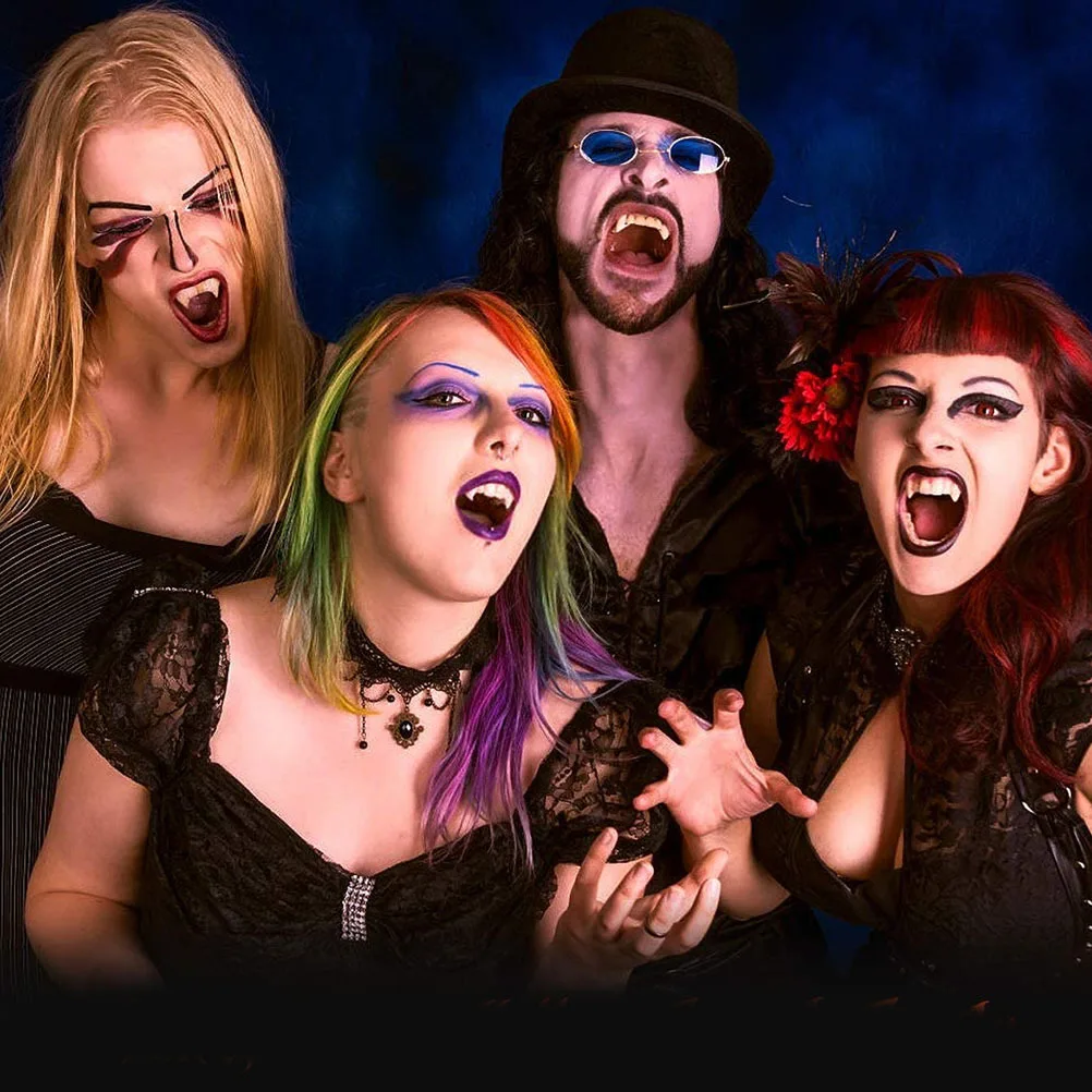 

10Pcs Halloween Fake Teeth Cosplay Dentures Scary Decoration Party Props Horror Costume Accessories Cosplay Teeth