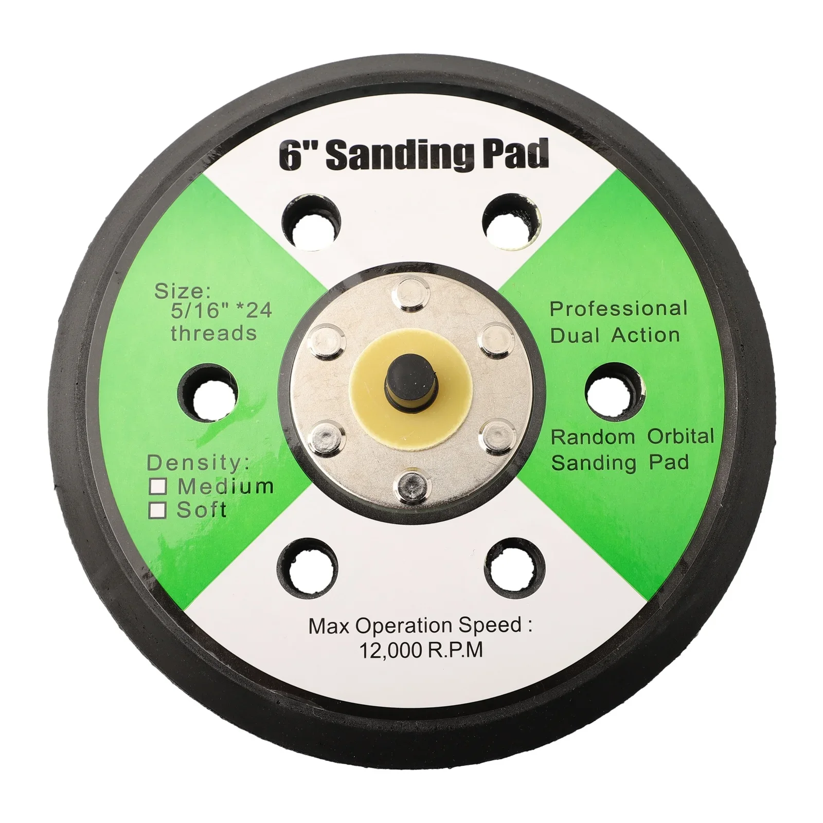 6in 150mm  Air Sander Polishers 6 Holes Sander Backing Pad Hook  Lo  Op Polisher Sponge Sanding Disc 12,000rpm Backing Pad