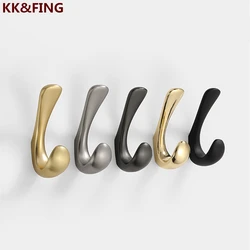 KK&FING Zinc Alloy High-end Coat Hook Gold Entrance Wall Hooks Creative Note Clothes Hook Hanger Hook Decorate Coat Hanger Wall
