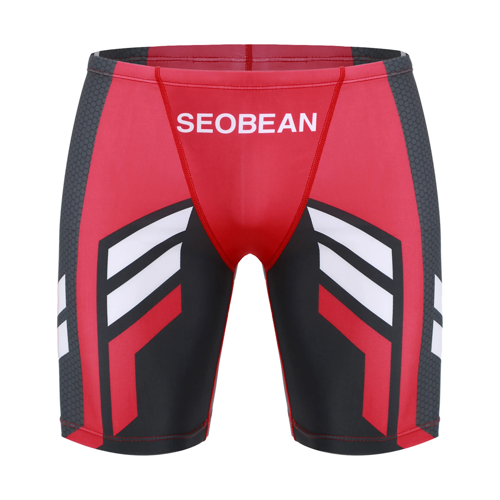 

Men Color Block Swim Trunks Elastic Waist with Drawstring Boxer Shorts Underwear Quick-drying Swimwear Beachwear Athletic Shorts