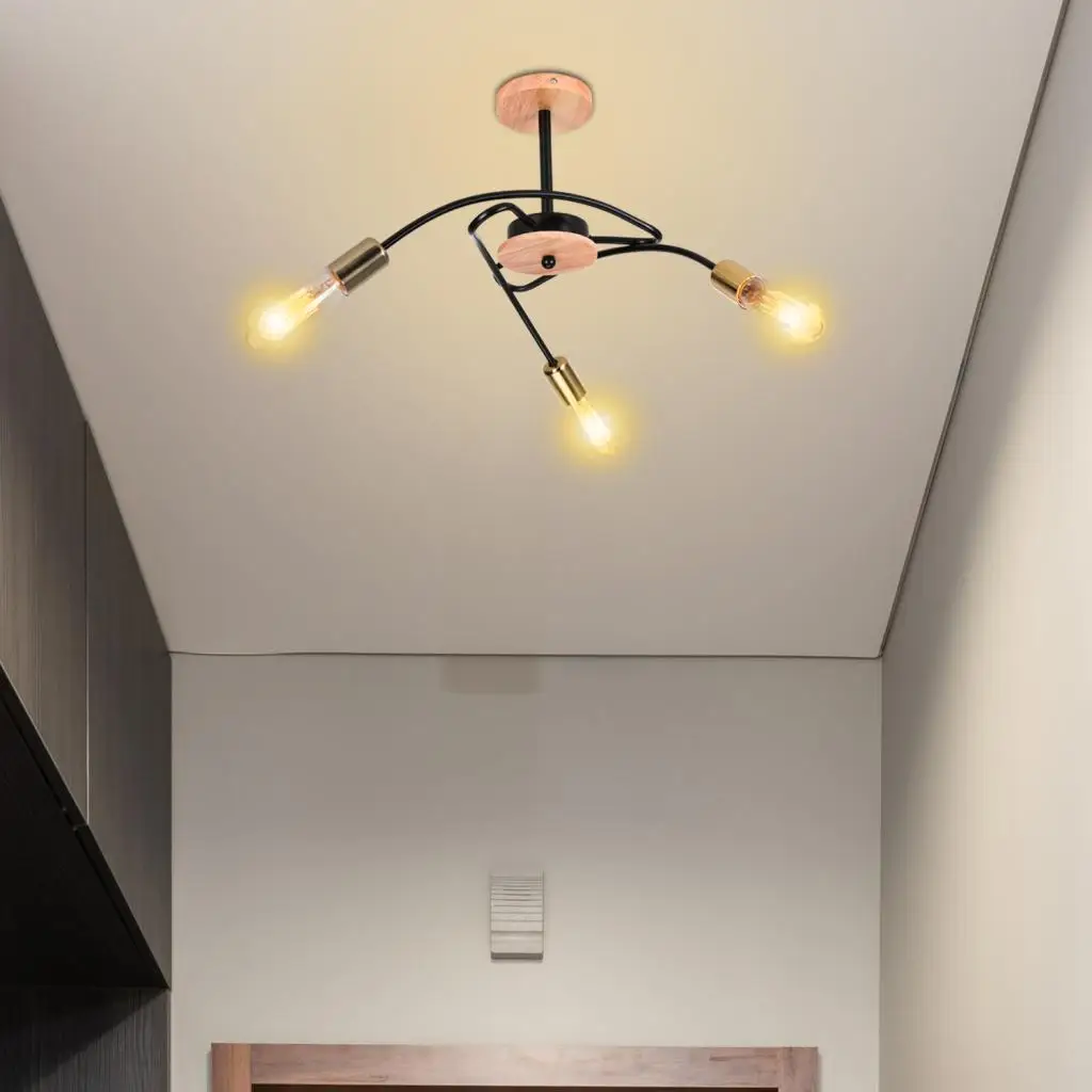 

Modern Sputnik Wrought Ceiling Light Iron E27 LED Ceiling Lamp Chandelier for Kitchen Living Room Bedroom Restaurant Lighting Fi