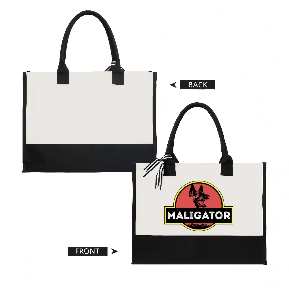 Malinois g maligator maglietta belga 2026 nova chegada moda prático espaçoso reutilizável sacola padrão impressão 2 tons pesado