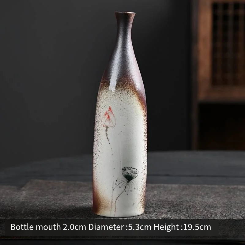

Ceramic vases, retro Chinese-style home ornaments, hotel dried flower decorations, simple Zen-inspired flower vases, creative ca