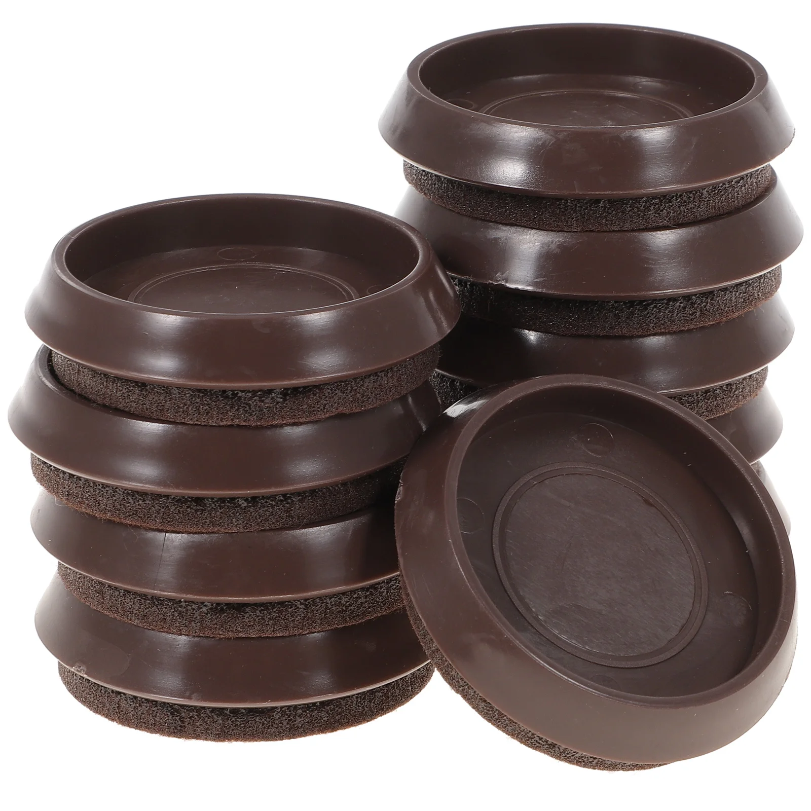 

10 Pcs Fixed Caster Cup Felt Furniture Pads Chair Stoppers Bed Wheel Floor Protectors for Chairs Coasters