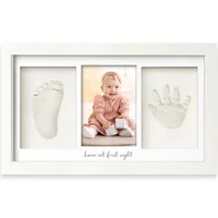 Baby Hand and Footprint Kit Clay Handprint Keepsake Frame Newborn Nursery Picture Frame New Mom Gifts for Baby Shower Registry