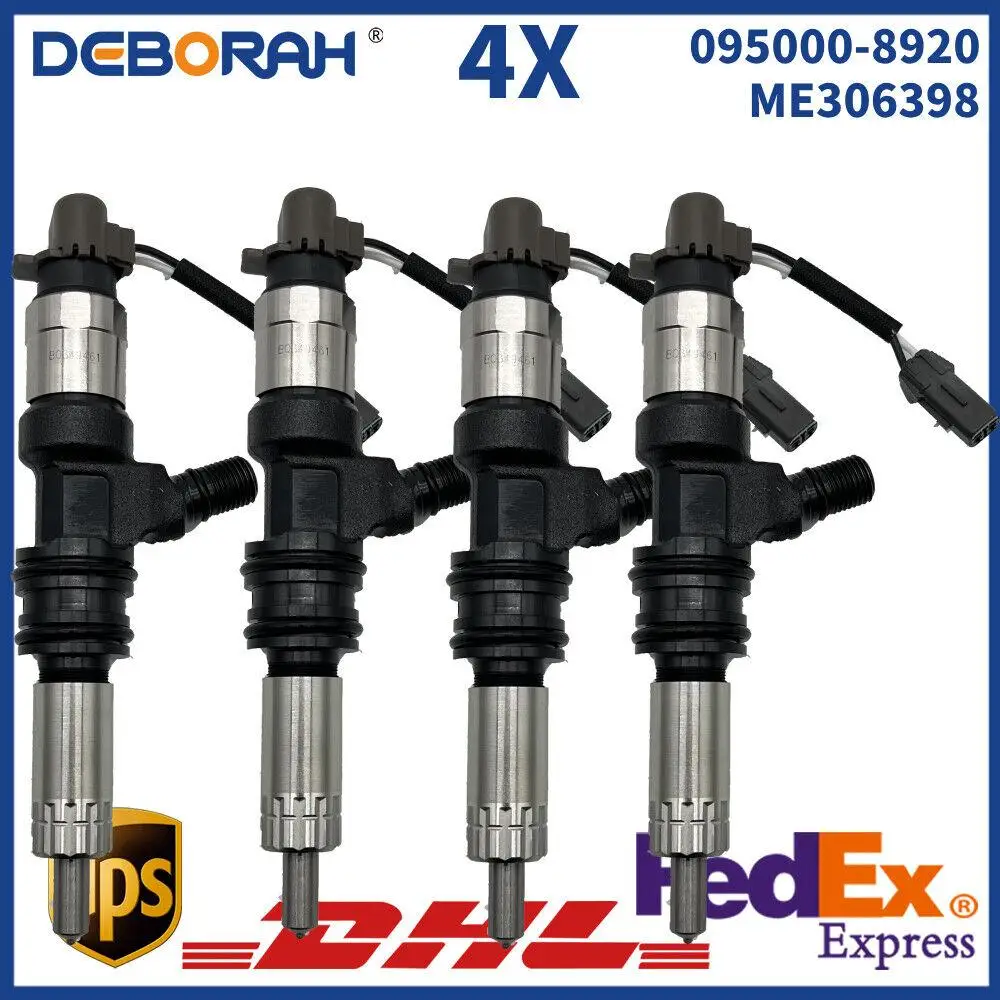 4X Diesel Fuel Injector 095000-8920 ME302143 ME306398 Injector Nozzle for Mitsubishi Engine 6M60