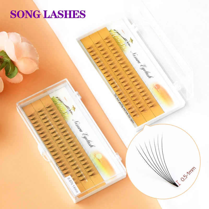 SONG LASHES Scarecrow Prefabricated Short Handle Fan Pure Black C/D Curl Length 8/9/13/14/15 Spot