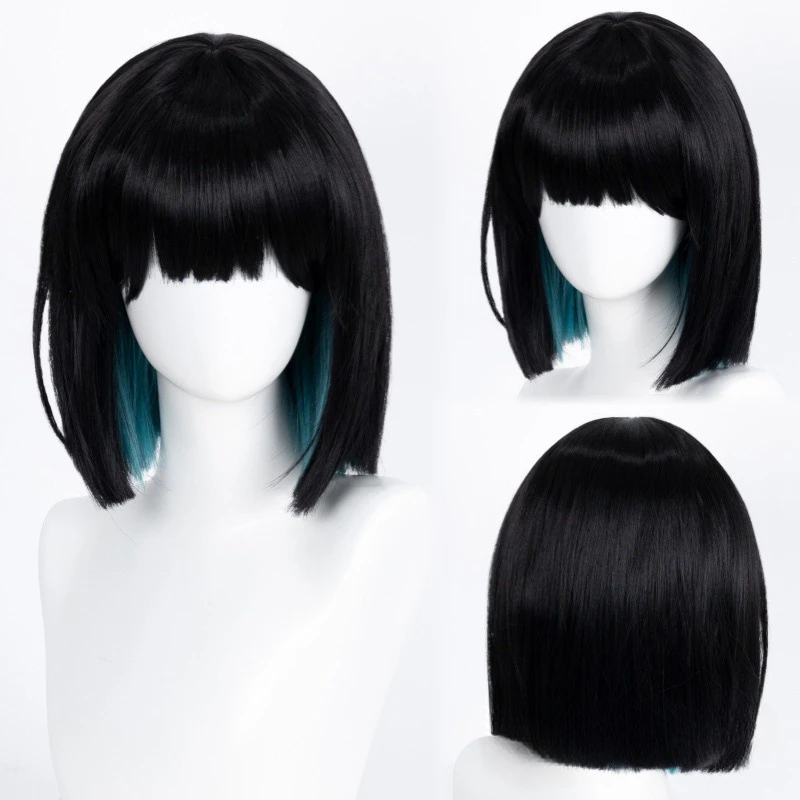 أنيمي الغريبة المرحلة سوا شعر مستعار تأثيري الكبار النساء الفتيات قصيرة مقاومة للحرارة الاصطناعية الشعر دور اللعب الباروكات تجهيزات حفلة الهالوين
