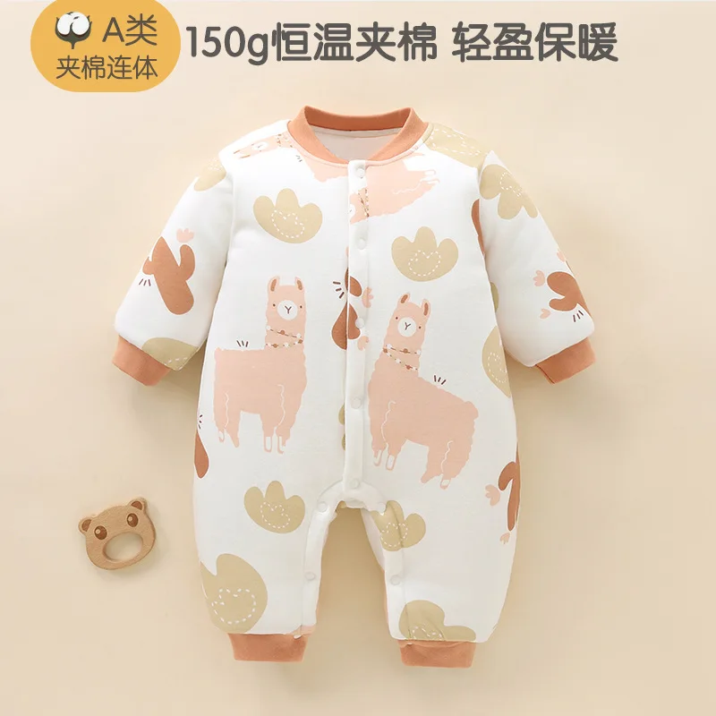 

Jenny&Dave Newborn baby clothes, autumn and winter three-layer cotton jacket, warm jumpsuit, men's and women's baby cotton jacke