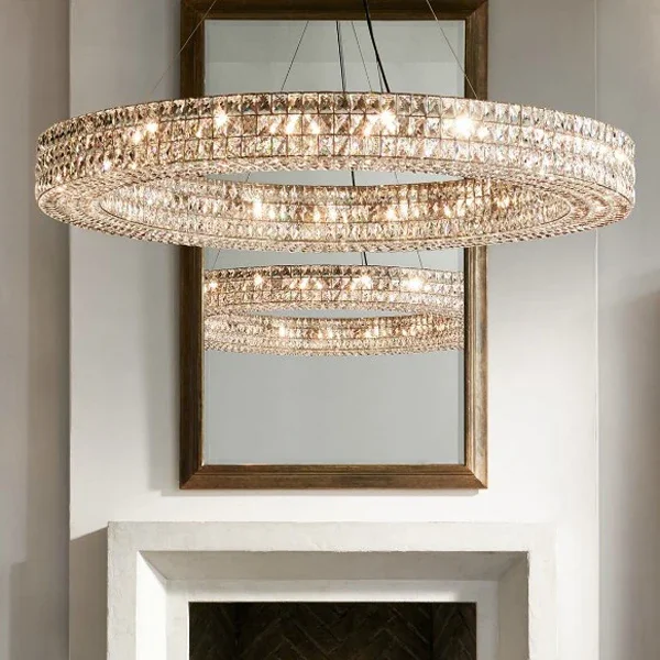 

Luxury design crystal suspension chandelier lighting living room Kitchen island hanging lamp crystal luminaire home decor Modern