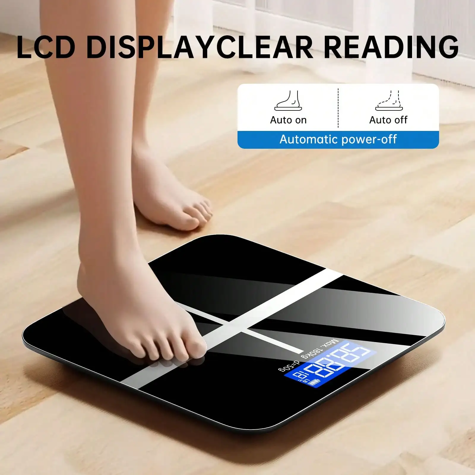 1pc Scale For Body Weight, Digital Bathroom Scale With Large LED Display, Body Scale With Extra-High Capacity, Weighing Machine With Big Platform, Most Accurate To 0.05lb