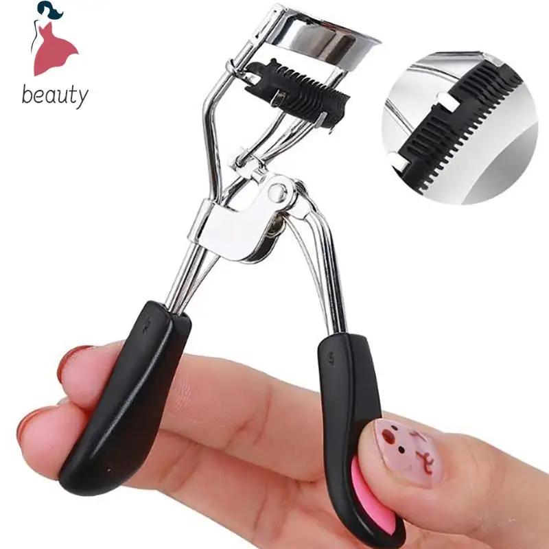 1PC Lady Professional Eyelash Curler With Comb Tweezers Curling Eyelash Clip Cosmetic Eye Beauty Tool