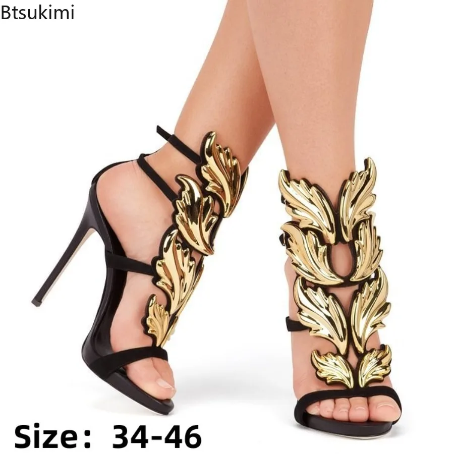New Women's Ankle Strap High Heel Sandals Sexy Open Toe Formal Shoes Stiletto Heels Evening Sandals Elegant Gladiator Sandals