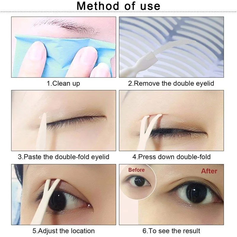 720/1056PCS Invisible Double Eyelid Tape Self-Adhesive Transparent Eyelid Stickers Slim/Wide Waterproof Fiber Stickers For Eyeli