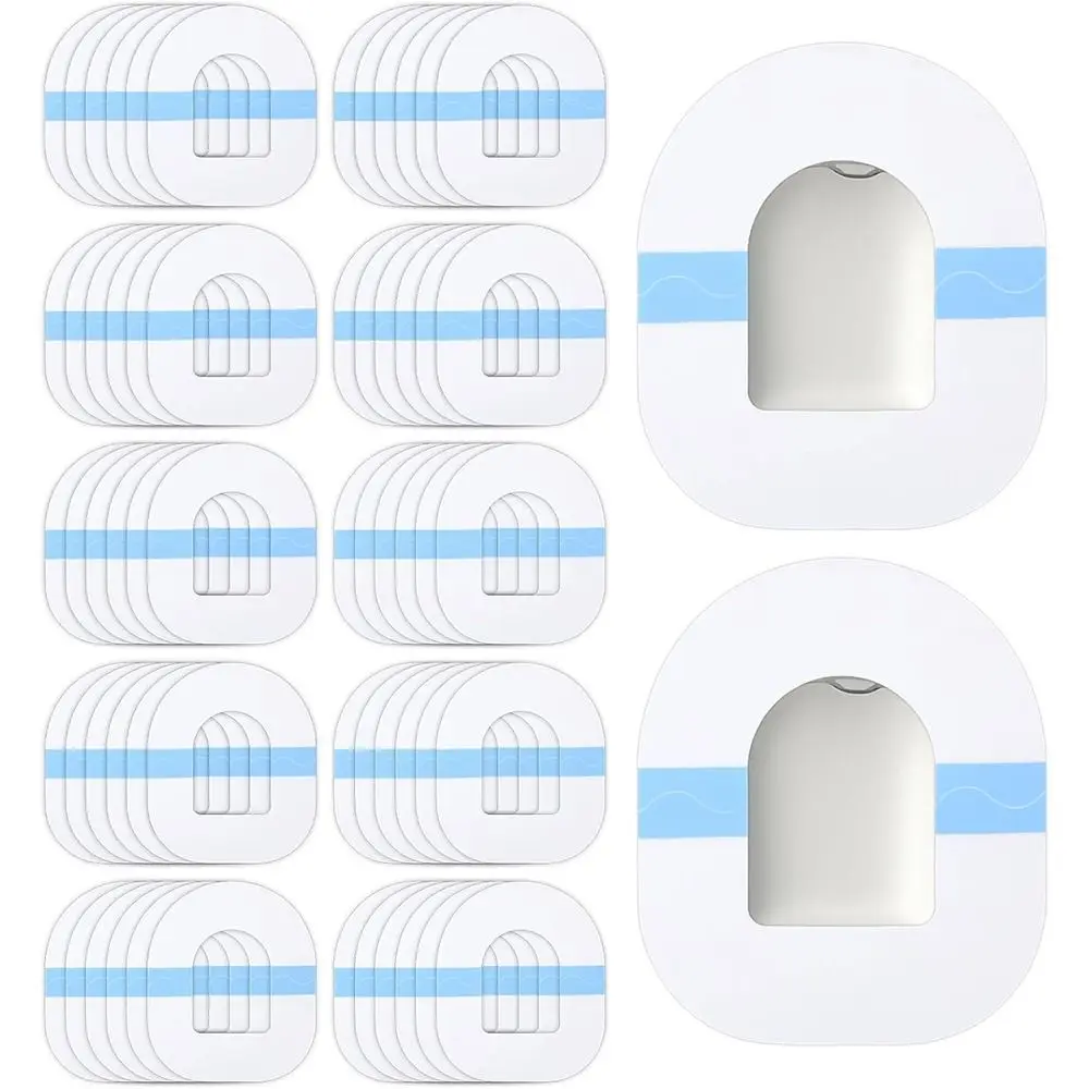 Waterproof Glucose Monitor Stickers Pre-Cut Sweatproof Glucose Monitor Adhesive Patches Hypoallergenic Breathable
