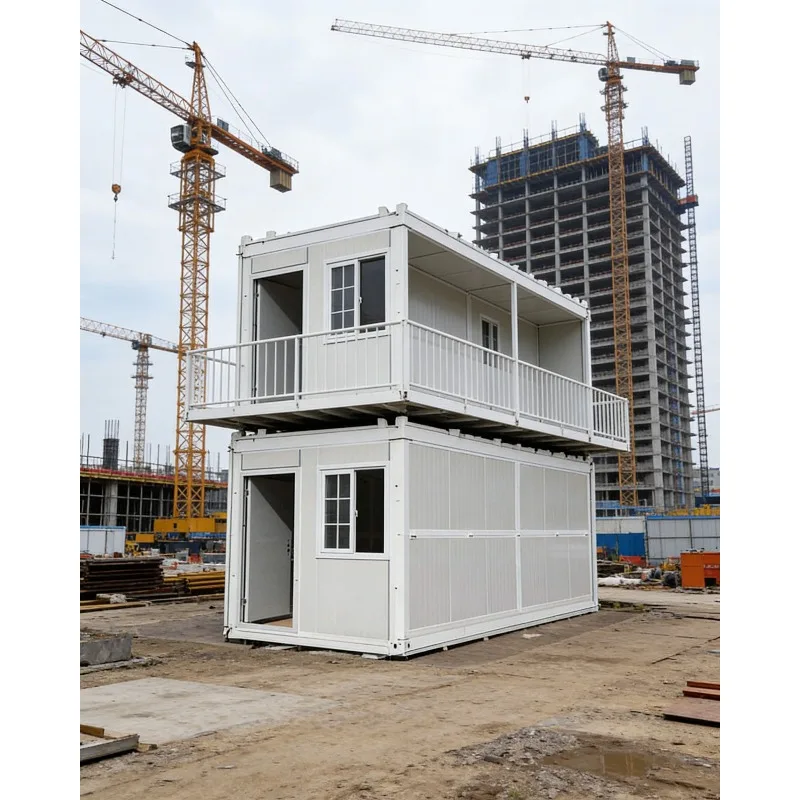 Fast Assembly Industrial Modular Flat Pack Sandwich Panel Container House 20ft 40ft Construction Site Office Worker Dormitory
