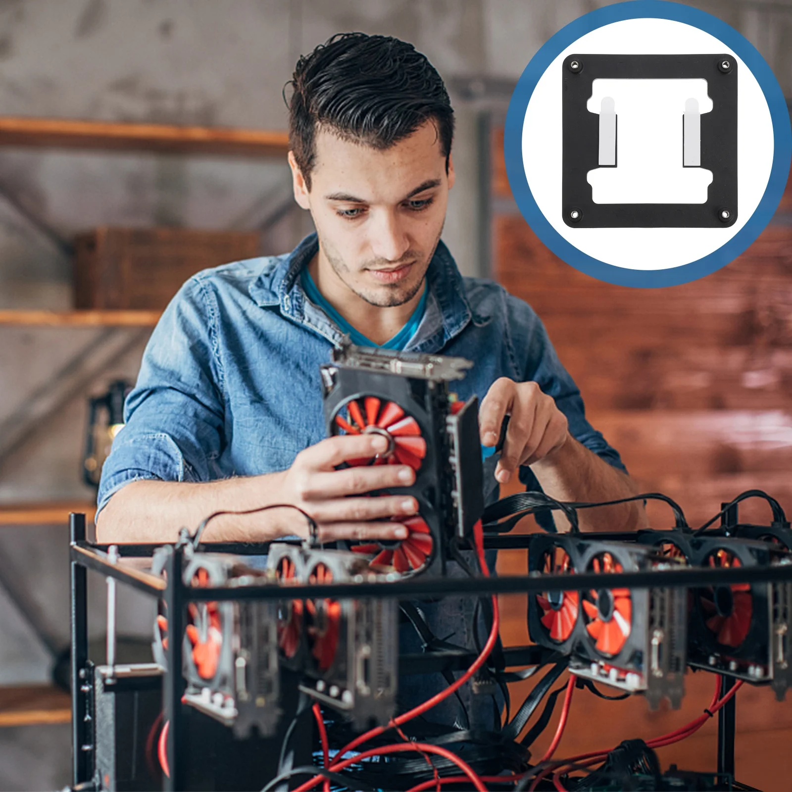 3 шт., вентилятор охлаждения процессора, кронштейн радиатора, сильная ударопрочность, простая установка, кронштейн для радиатора процессора, крепление радиатора, задняя пластина