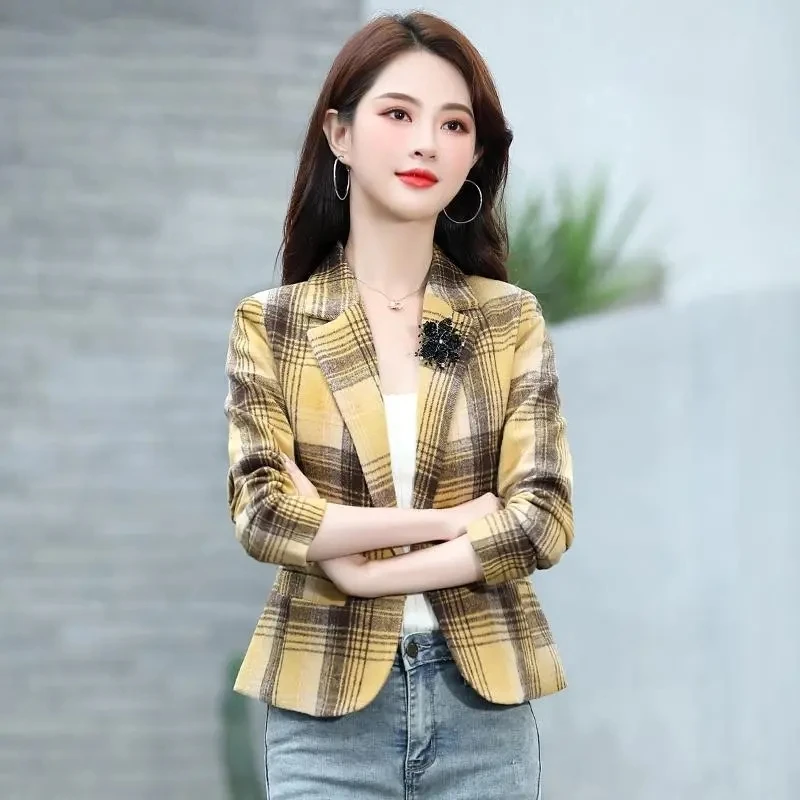 

2025 New Clothing Autumn Winter Suit Coat Women Blazer Fashionable Temperament Loose Casual Wool Coat Jacket