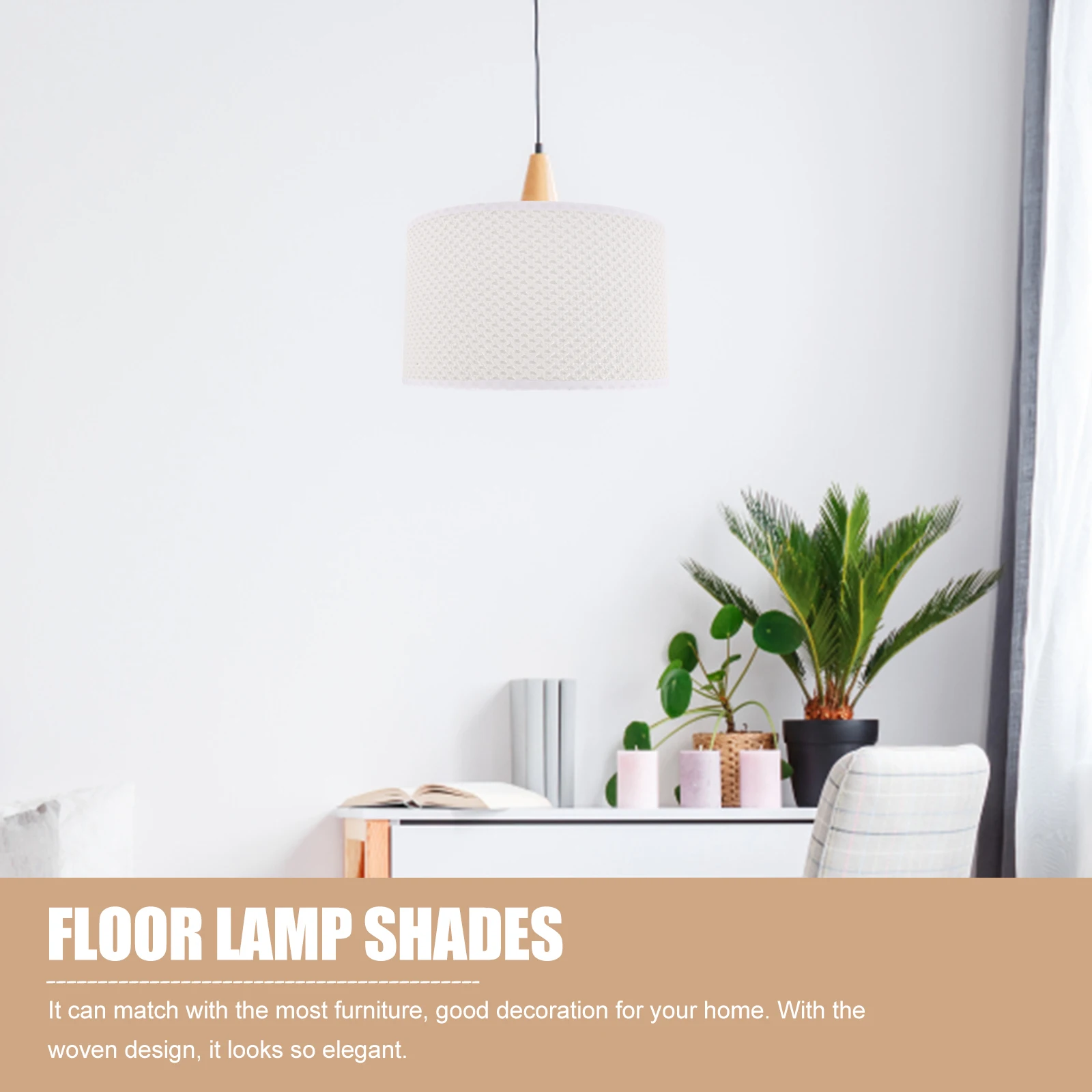 

Hexagon Woven Lamp Shade Light Cover For Desktop Hanging Table Lamp Rustic Style Decorative Ceiling Floor Lampshade Accessory