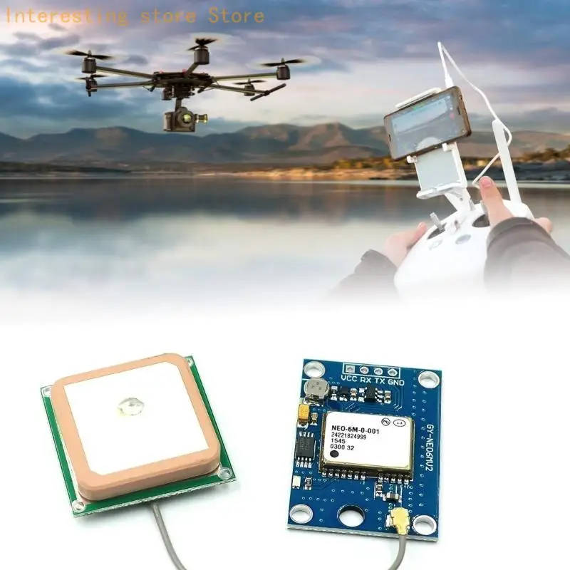 Energiesparende Positionierungsmodulplatine GY-NEO6MV2 mit Keramikantenne, 3V-5V-Leistung, Mehrzweck für standortbasierte 55KC – Detail 3