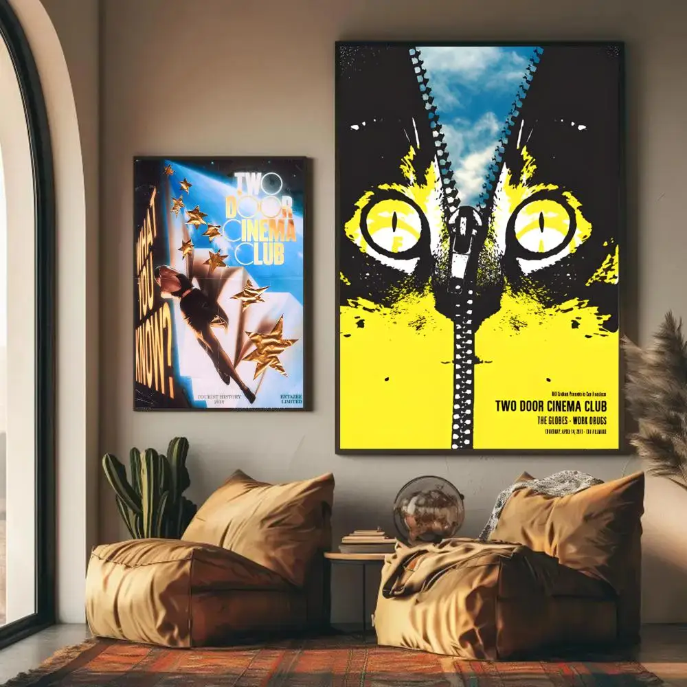 Two Door Cinema Club Poster HD Wall Art Decal Self-Adhesive Aesthetic Decor For Home Living Bedroom Bar Aesthetic