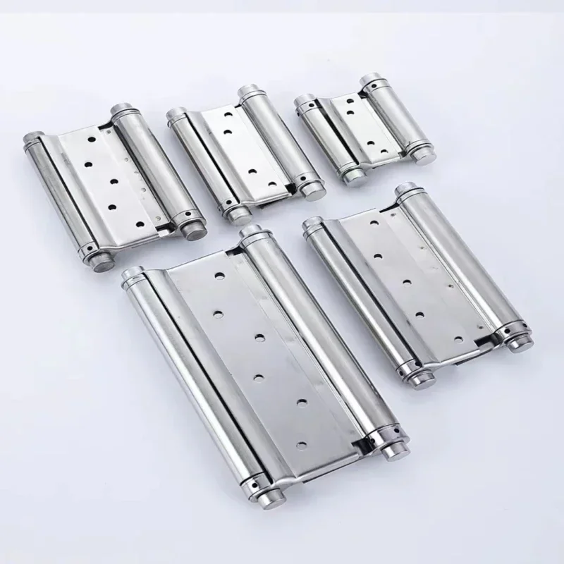 Stainless Steel Double Open Spring Hinge Double-sided Door Hinge Automatic Self Closing Two Way Free door Fence Dedicated Hinge