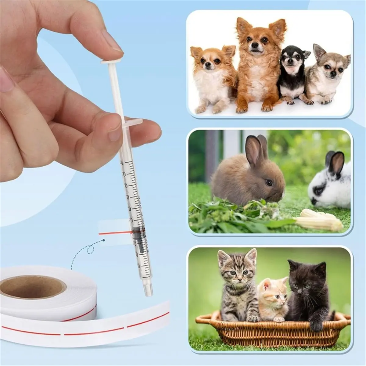 3 Roll Syringe Line Stickers 1.5