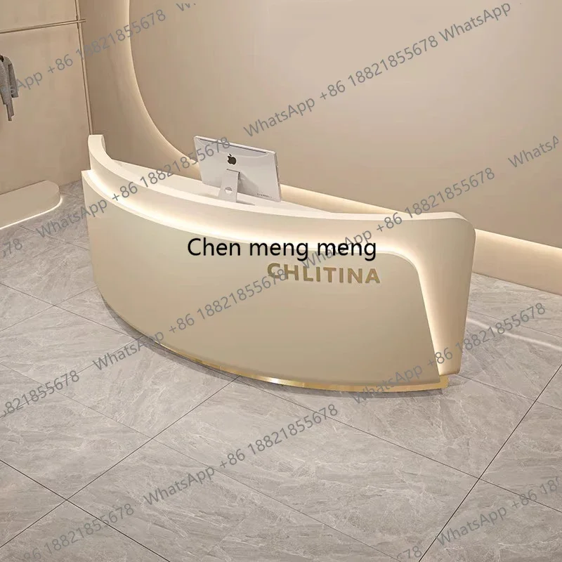 

z0189Modern Shop Reception Desks Unique Salon Luxury Aesthetic Best Company Reception Desks Organizers Bureau Commercial Furnitu