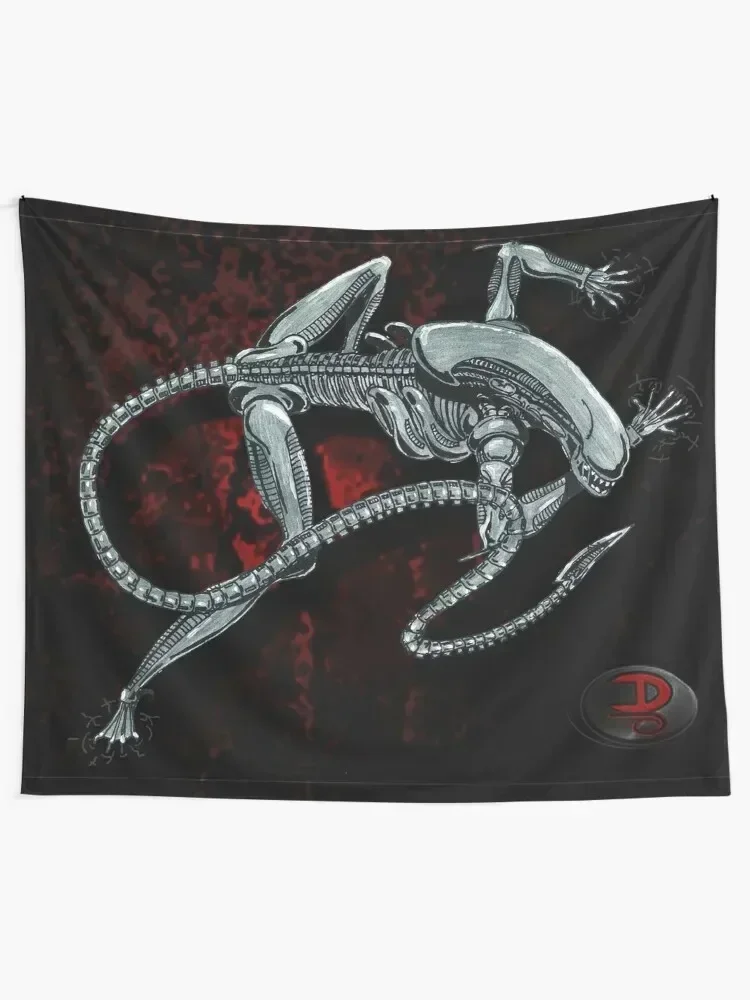 Xenomorph (DmNerdArtist) Tapestry Aesthetic Room Decoration Room Design Tapestry