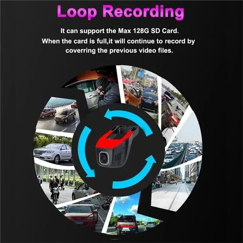 HD 2K Single-Channel Car DVR Dash Cam Recording Camera 2K 24H Parking Monitoring Driving Video Recorder For All Vehicles