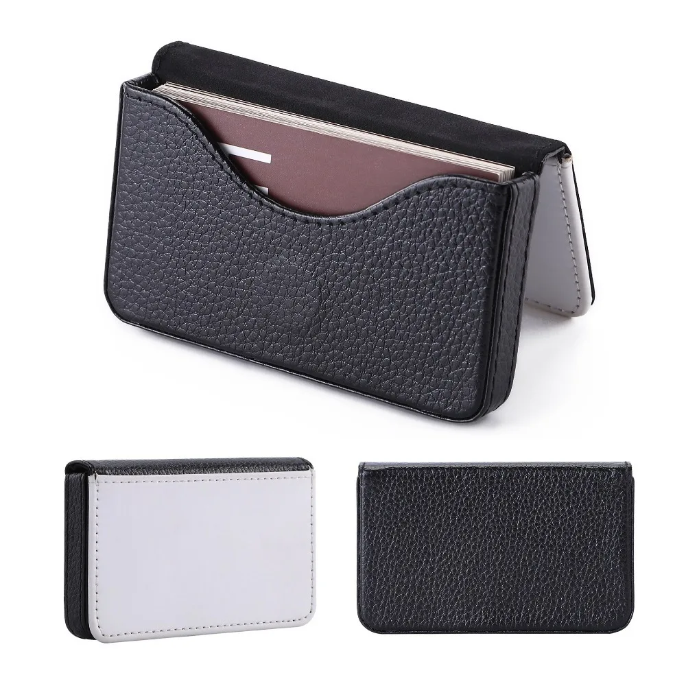 DIY Blank Name Card Holder PU Leather Lightweight Thermal Dye Sublimation Card Case Elegant Design Card Organizer