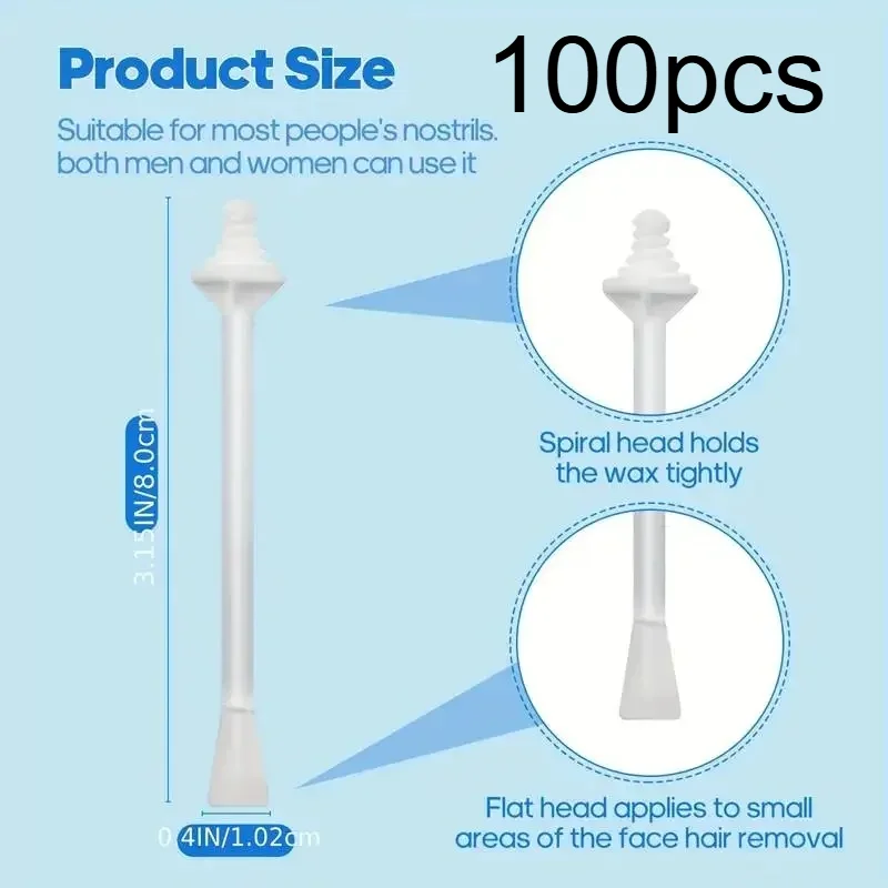 2026 Convenient 100/10PCS Nose Wax Sticks Nose Wax Applicators For Painless Nose Hair Removal Tool Wax Accessories Beeswax Safe