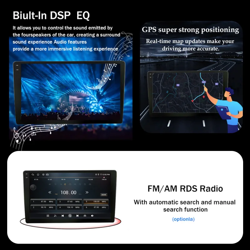 2 DIN اللاسلكية Carplay شاشة ستيريو الوسائط المتعددة الملاحة لاعب رئيس وحدة أندرويد 15 نظام تحديد المواقع لهوندا Stepwgn 2009-2015 راديو RHD