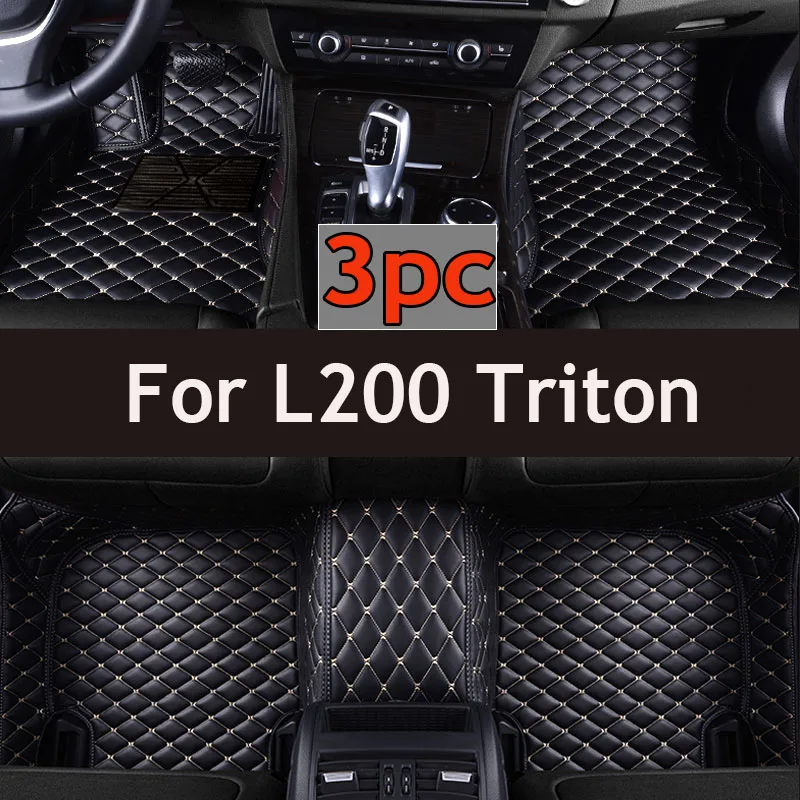 

Кожаные автомобильные коврики на заказ для Mitsubishi L200 Triton 2016 2017 2018 2019 2020 2021, ковры, подушечки для ног, аксессуары