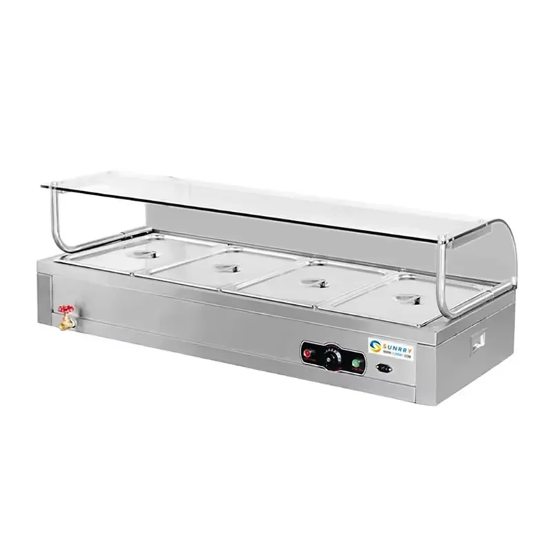 Commercial catering equipment counter top food heater Bain & Marie food heater display 5 pans hot pot
