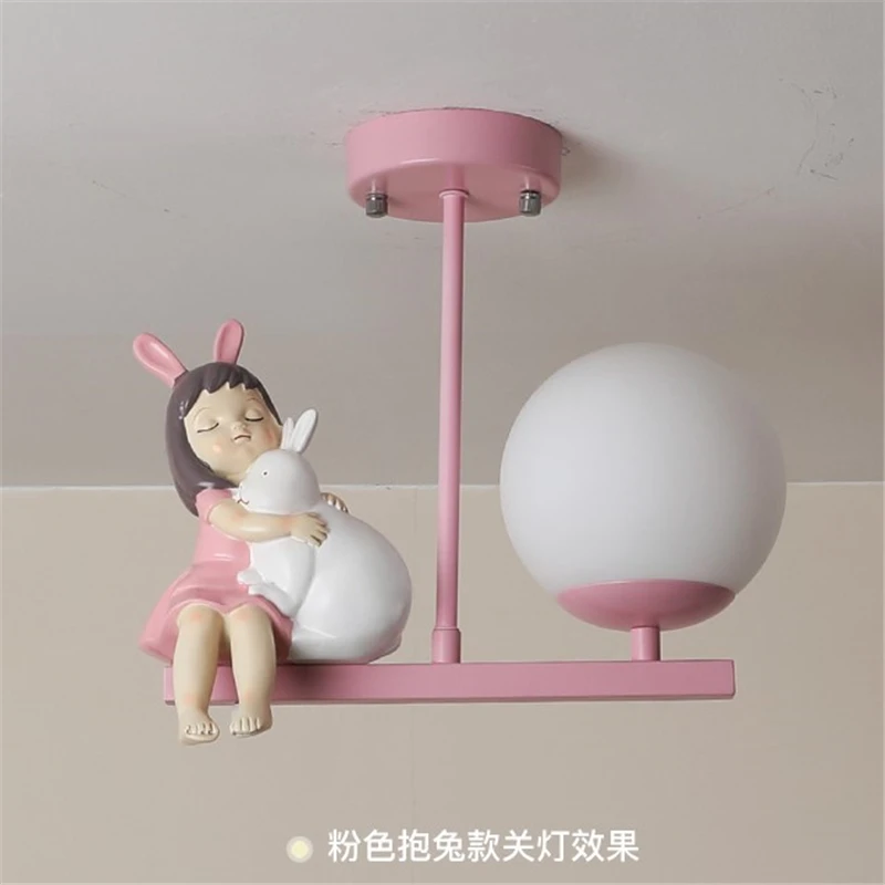 Children\'s Room Bedside Ceiling Lamp Girl Boy Wall Art Ceiling Lights Creative Cartoon Eye Protection Led Home Decor Fixtures