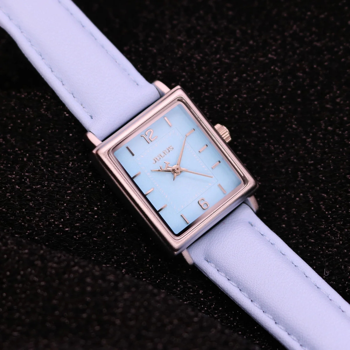 Simple Small Rectangle Lady Women's Watch Quartz Hours Fashion Woman Clock Real Leather Bracelet Girl's Birthday Julius Gift
