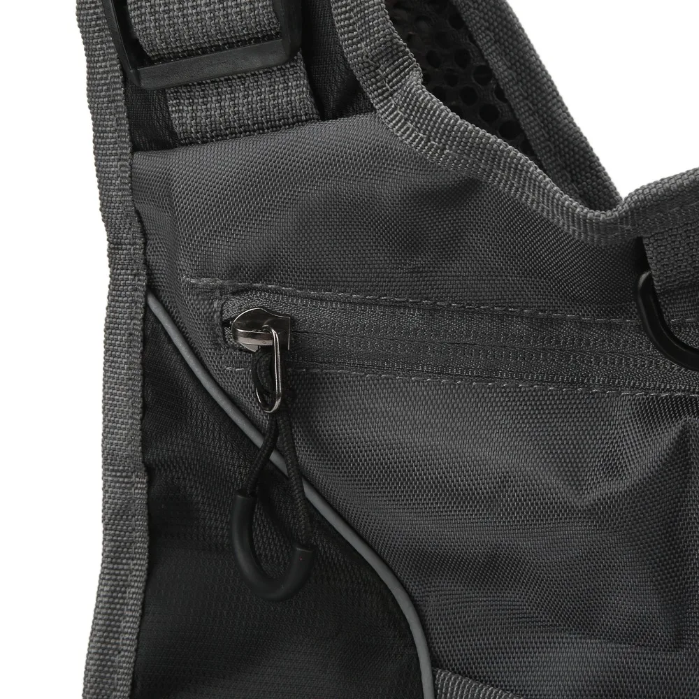 Lightweight Fly Fishing Vest Multiple Pockets Breathable Fishing Vest Black Adjustable Shoulder Strap Fishing Waistcoat view 4