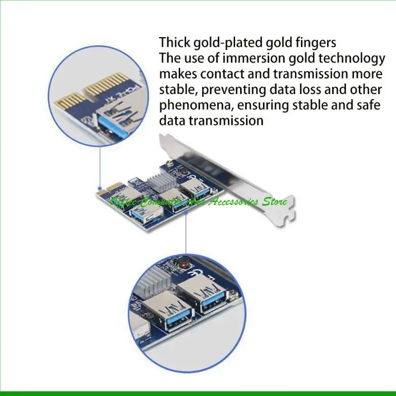 U55C PCI-E 1x a 4x Card extensão do adaptador 16x Slots USB Card