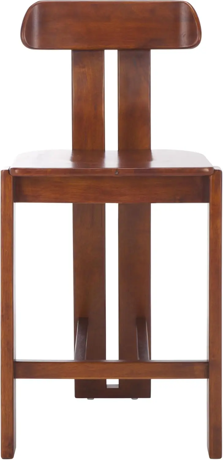 Home Collection - Cayde Modern Counter Stool, 27-inch Seat Height, Walnut Brown Solid Wood Frame (BST8801A)
