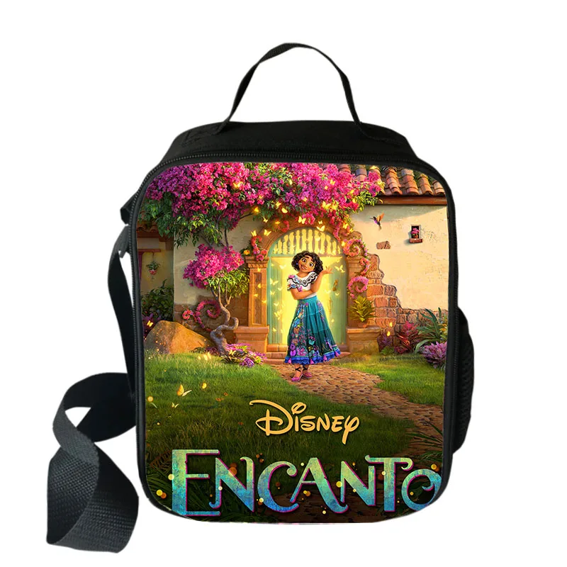 

Disney Encanto Protect Lunch Bags Boys Girls Travel Tote Bags Picnic Food Fresh Storage Bags Student Mini Messenger Bag