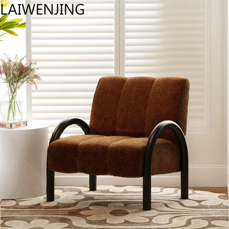 

HLZ B & B antique single sofa living room balcony bedroom leisure chair retro backrest chair