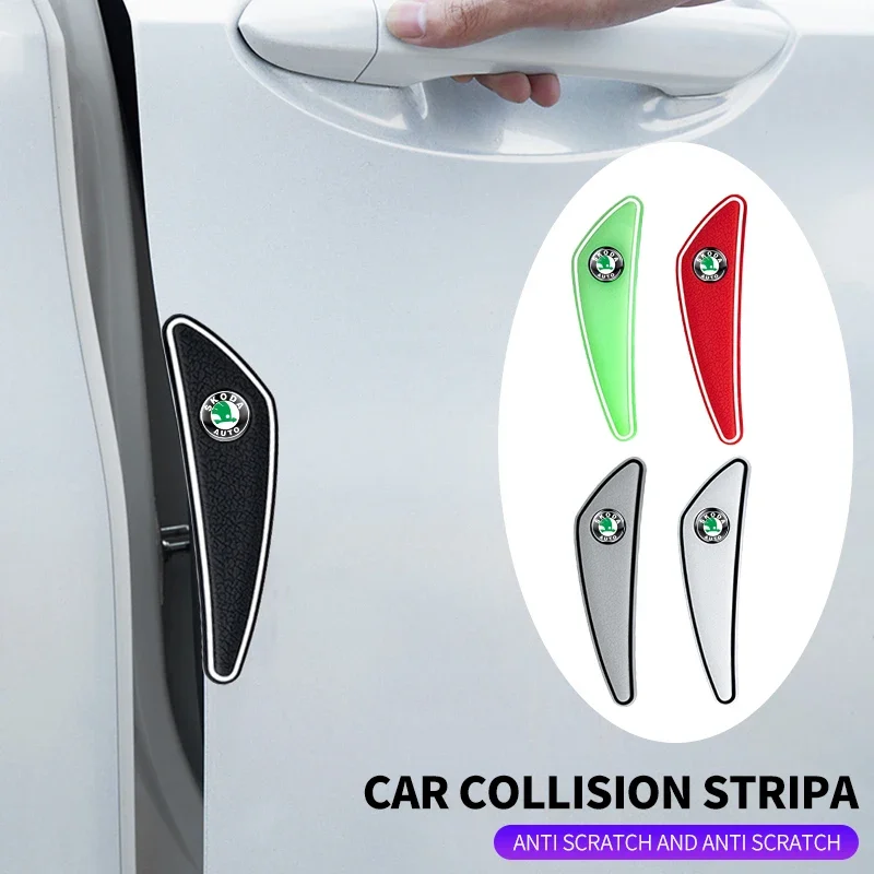 Car Anti-Collision Strip Door Bumper Protect Crash Bar Stickers For Skoda Fabia Superb Yeti Octavia Rapid Kodiaq Mk3 Kamiq