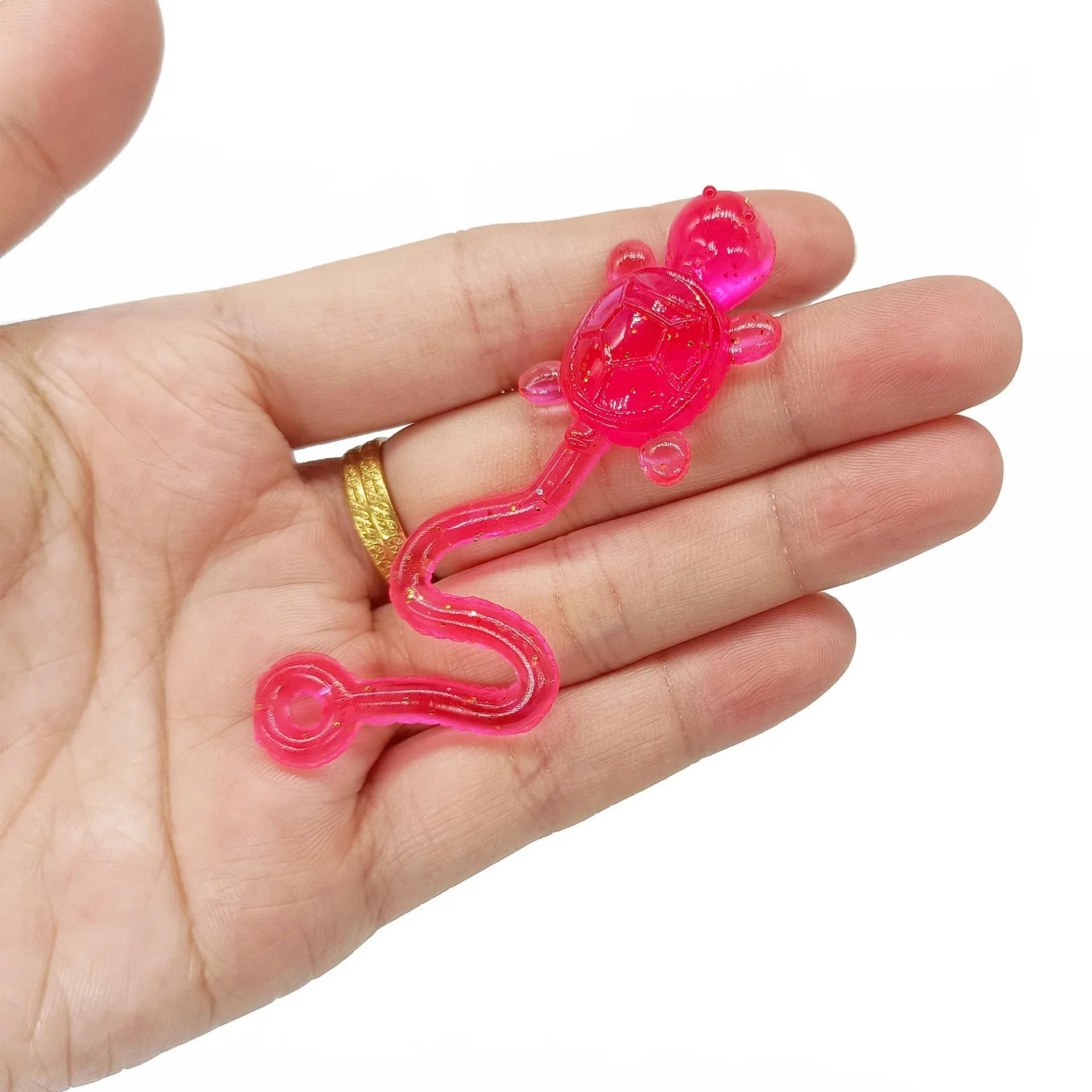 10/20 pièces enfants amusant collant tortue jouet paume élastique tortue jouet enfants Parent-enfant interactif fête jouet cadeau