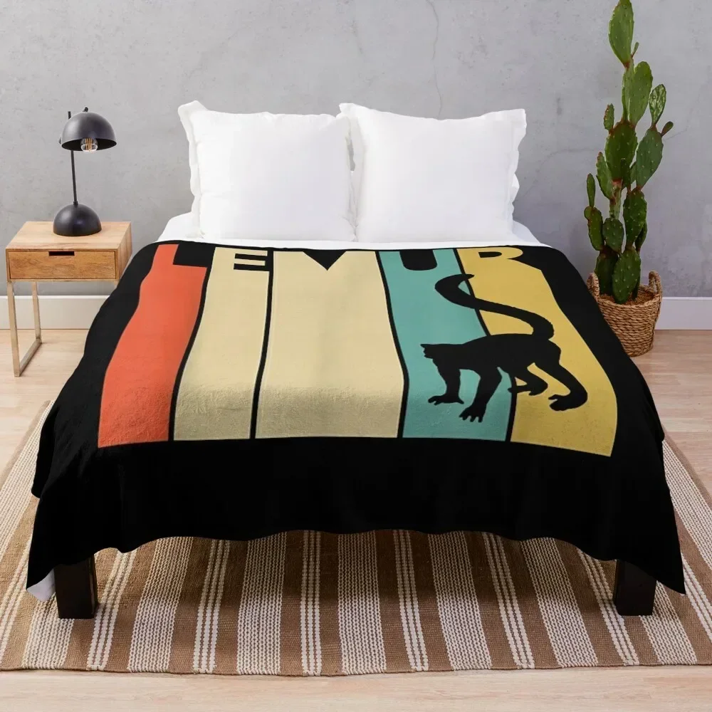 

Lemur - lémuroidea cute funny Throw Blanket Multi Use Warm Blanket for Living Room Bedroom