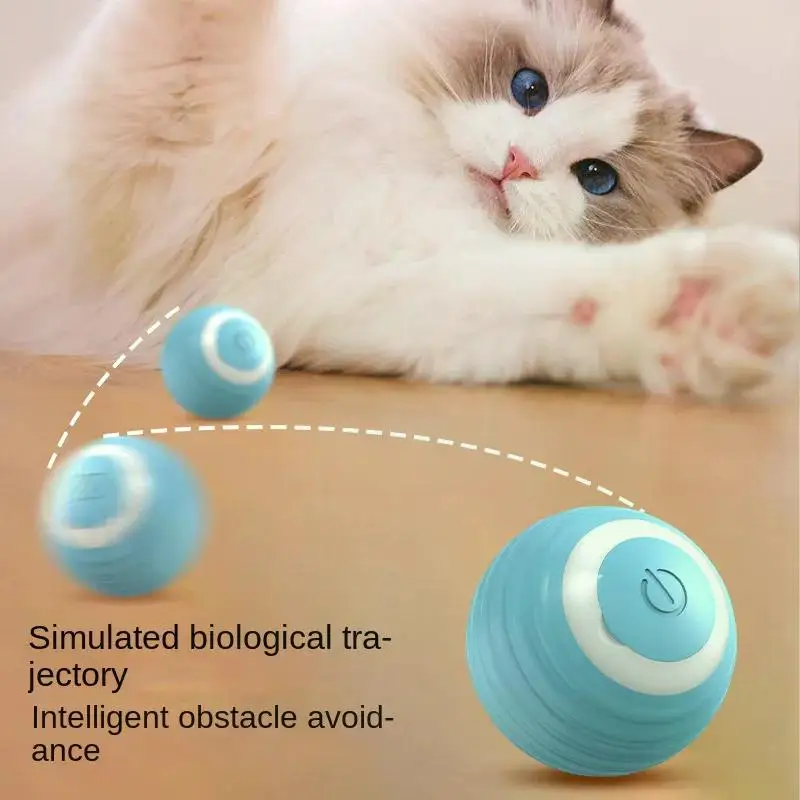 D5 Cat Interactive Ball Smart Dog Toys Electronic Interactive Cat Toy Indoor Automatic Rolling Magic Ball Cat Game Accessories