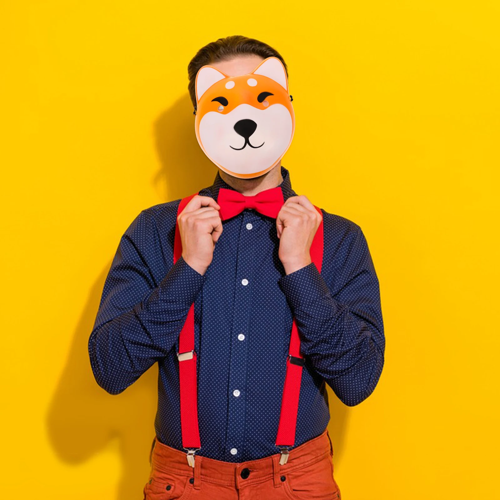 1pc animale realistico per costume cosplay di Halloween leggero e confortevole maschera per cani maschera stile vintage puntello maschere animali per