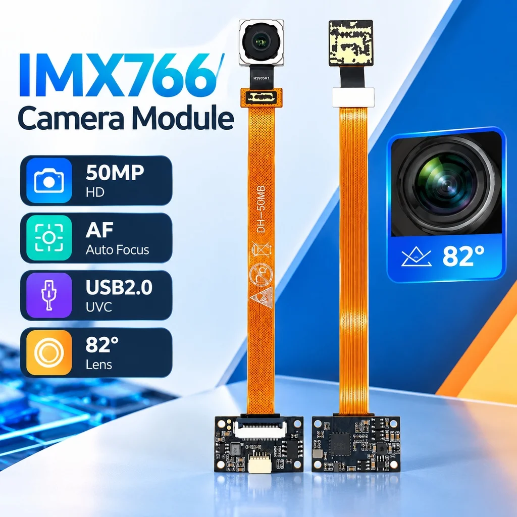 IMX766 Camera Module 50MP Ultra HD AF Auto Focus USB2.0 UVC Driver Free Industrial Camera 82 Degree Lens Image Sensor