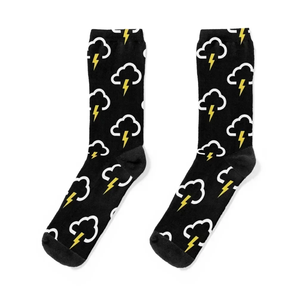 Thunder Cloud - Thunderstorm Weather Lightning Socks hiphop Antiskid soccer snow Luxury Woman Socks Men's