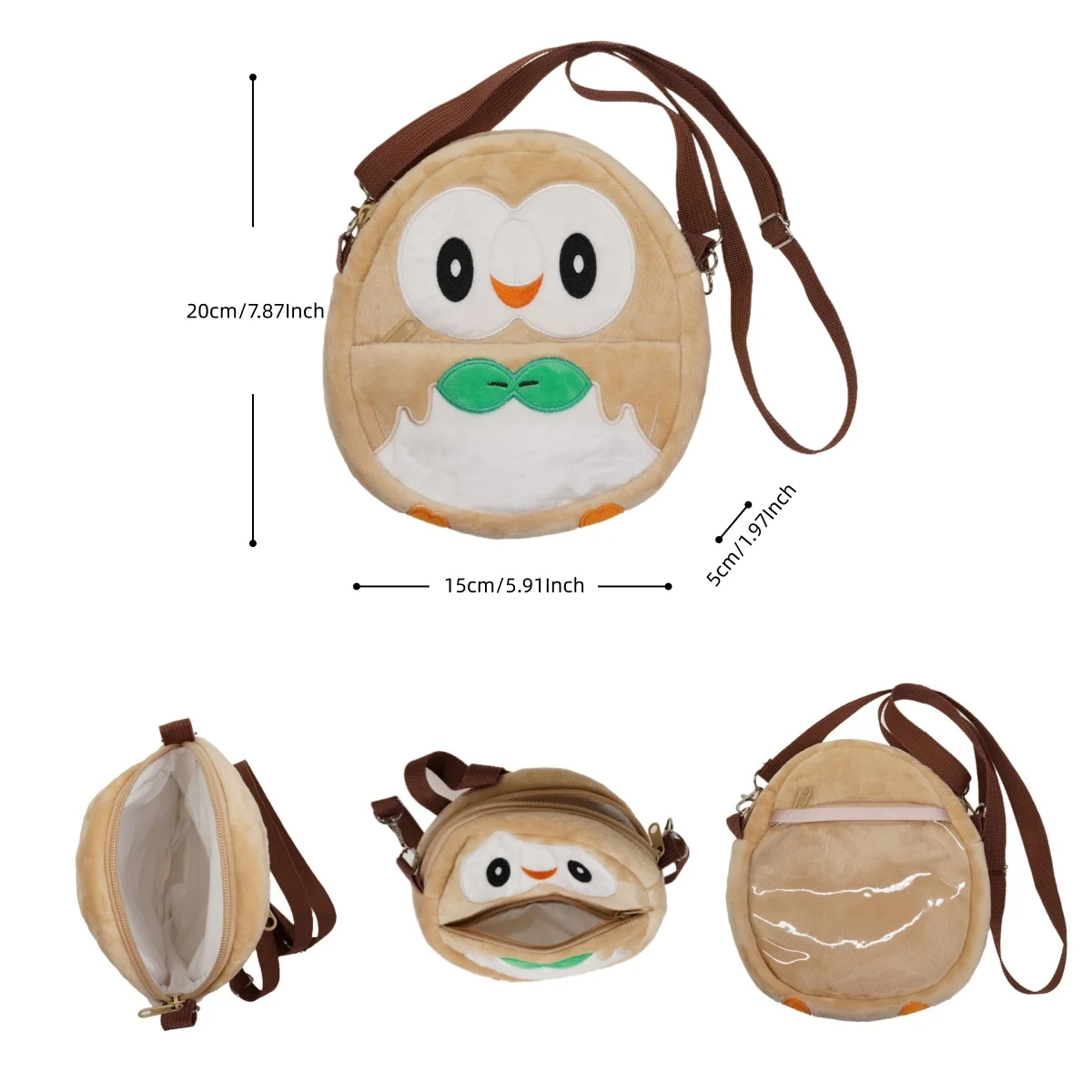 Cute Pokémon Plush Crossbody Bag Mini Coin Purse Cartoon Elf Shoulder Bag Kids Casual Small Pouch Children Daily Gift